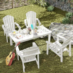 Stackable Adirondack Chairs Set of 4, Compact HDPE, All-Weather - Image 2