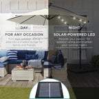 Best Choice Products 10ft Solar LED Offset Cantilever Hanging Market Patio - Image 3
