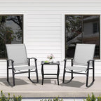 Shintenchi 3 Piece Rocking Bistro Set, Outdoor Furniture - Image 2