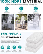 SERWALL HDPE Stackable Adirondack Chair, Space-Saving - Image 4