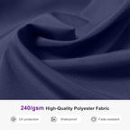 PURPLE LEAF Patio Umbrella 11ft Double Top Wood-Grain Finish, 240GSM - Image 5