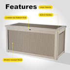 320 Gallon Waterproof Outdoor Storage Box, UV Resistant Resin Deck Box - Image 5