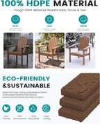 SERWALL HDPE Stackable Adirondack Chairs Set of 2, Space-Saving - Image 4