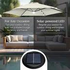 Best Choice Products 10ft Solar LED Offset Cantilever Hanging Market Patio - Image 4