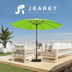 JEAREY 10 ft Outdoor Patio Umbrella w/Tilt and Crank, Apple Green | 8 Sturdy - Image 6