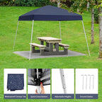 10x10FT Slant Leg Pop Up Canopy Tent, Portable Outdoor Shelter | 10x10FT Base - Image 3