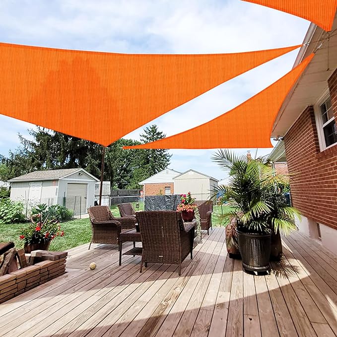 Patio Paradise 11' x 11' x 11' Sun Shade Sail Triangle Canopy Shade Cloth by Patio