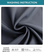 Windproof Outdoor Curtains for Patio Waterproof 4 Pcs 54x108 In Grey | Grommet - Image 7