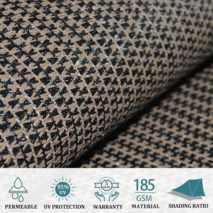 Shade&Beyond 4'x6' Sun Shade Sail Canopy Rectangle, UV Block Breathable Curved - Image 3