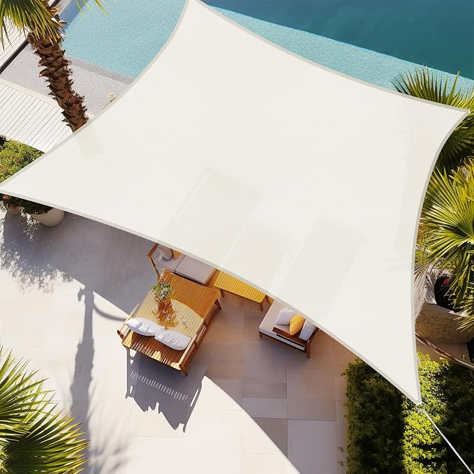 Shade&Beyond 9'x15' Sun Shade Sail Canopy Rectangle, UV Block Breathable Curved by ShadeBeyond