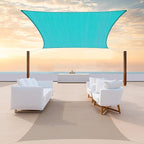 Colourtree CTAPR1220 Custom Size 9' x 9' Turquoise Sun Shade Sail Canopy UV by ColourTree