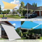 Shade&Beyond Custom Sun Shade Sail 15'x19'x24.2' Triangle Black Sun Sail Shades - Image 3