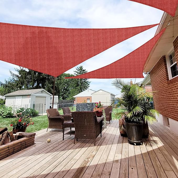 Patio Paradise 10' x 10' x 10' Sun Shade Sail Triangle Canopy Shade Cloth by Patio
