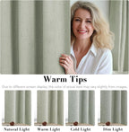 H.VERSAILTEX Linen Blackout Curtains 96 Inches Long 100% Absolutely Blackout - Image 5