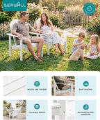 SERWALL HDPE Stackable Adirondack Chair, Space-Saving - Image 5