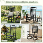 EFU Outdoor Rocking Chairs Set of 2, All Weather Rocking Chair | Sturdy & - Image 6