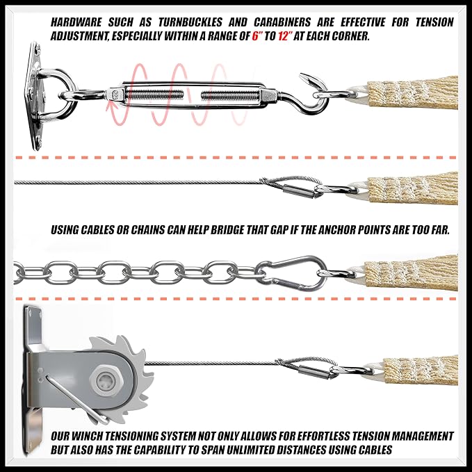 Royal Shade 16' x 19' Custom Size Beige Rectangle Sunshade Sail - Image 7