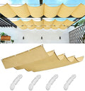 Retractable Waterproof Wave Awning Cover 5' x 18' by WoaceSunShadeSail