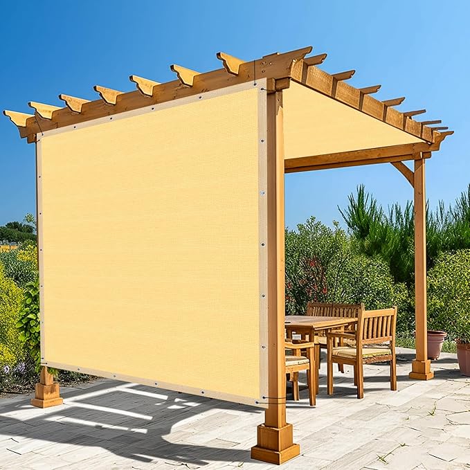 Amagenix 90% Shade Fabric 18'X 18' Sand Sun Shade Cloth by Amagenix