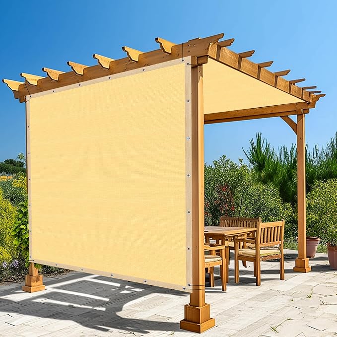 Amagenix 90% Shade Fabric 24'X 24' Sand Sun Shade Cloth by Amagenix