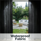 Outdoor Sheer Curtains for Patio Waterproof, 2 Panels Rod Pocket Indoor/Outdoor - Image 6