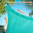 Shade&Beyond Custom Sun Shade Sail 12'X13'X17.7'Triangle Sun Sail Shades Patio - Image 5