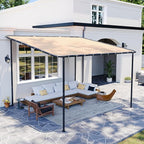 10x12 Lean to Pergola Outdoor Gazebo by Breezestival