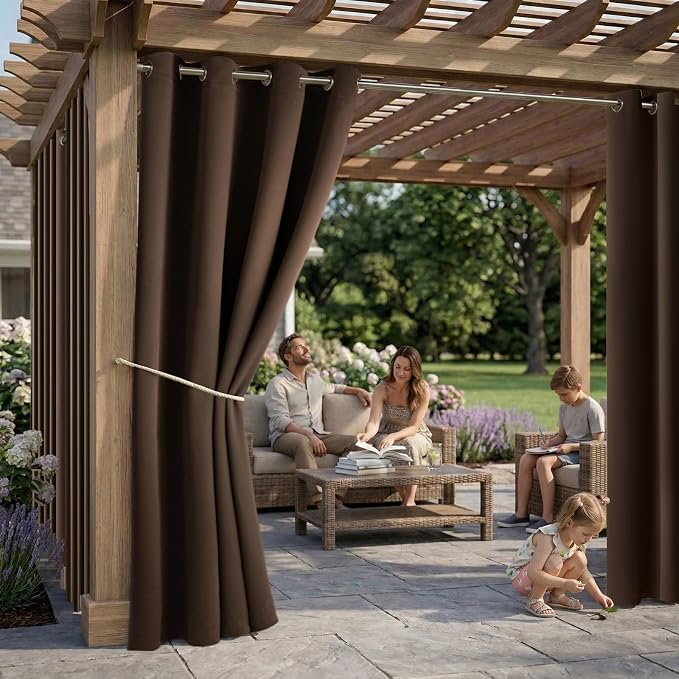 Waterproof Outdoor Curtain W52 x L84 - Image 2