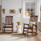 Outdoor Rocking Chair Set of 2, Oversized Porch Rocker | Weather Resistant - Image 6