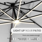 10 X 13 FT Cantilever Patio Umbrella Outdoor - Image 2