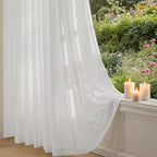 Patio Screen Non-See-Through Outdoor Curtains Waterproof Sheer Lightweight - Image 2