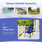MEDIMALL Patio Chairs, Stackable Patio Chairs Set of 4, Outdoor Dining Chairs - Image 9