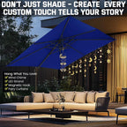Hoteel Outdoor Patio Umbrella - 10ft Cantilever Umbrella - Image 4