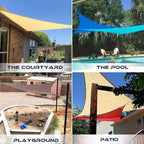 Windscreen4less 19' x 19' x 19' Sun Shade Sail Triangle Outdoor Canopy Cover UV - Image 2