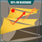 Royal Shade 8' x 8' x 8' Yellow Triangle Waterproof Sun Shade Sail Order to - Image 3