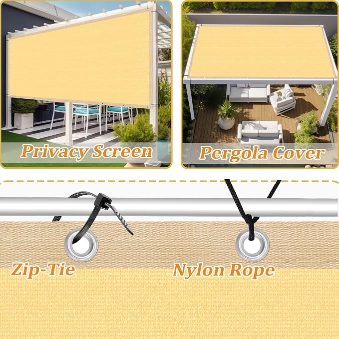 Shade&Beyond Customized Size 4' X 6' Shade Cloth - Image 4