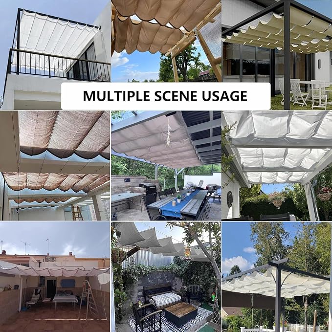 Retractable Waterproof Wave Awning Cover 4' x 26' - Image 8