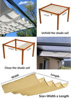 Retractable Wave Sun Shade Sail Waterproof 3' x 4' Sun Shade - Image 5