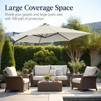 Best Choice Products 10ft Solar LED Offset Cantilever Hanging Market Patio - Image 5