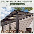 Aoxun 42’x10’ Gazebo with Aluminum Frame & Polycarbonate Panel, Outdoor Patio - Image 5