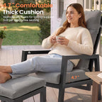 Pellebant 2-Piece Aluminum Outdoor Recliner Chair - Image 6
