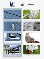 Adirondack Rocking Chair with Ottoman and Cup Holders | HDPE Porch Rocker - Image 5