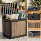 40 Gallon Outdoor Deck Box, Lockable Waterproof Resin Storage Container - Image 7