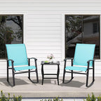 Shintenchi 3 Piece Rocking Bistro Set, Outdoor Furniture - Image 2