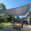 Sun Shade Sail 6' x 8' Dark Grey Rectangle Canopy Sail Shade Cover UV Block by SUNLAX