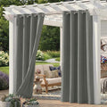 Set of 4 Outdoor Curtains for Patio Waterproof, Breathable Grommet Panels for by Sunshelf