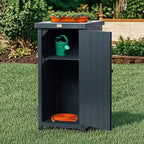 HABAU Outdoor Storage Cabinet for Patio, Garden Potting Bench Table - Image 2