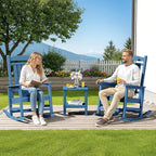 SERWALL Outdoor Rocking Chair Set of 2, Oversized Patio Rocking Chair, Porch - Image 2