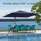 9x12FT Cantilever Patio Umbrella Heavy-Duty Aluminum | 360° Rotating Double - Image 2
