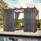 BONZER Outdoor Sheer Curtains for Patio Waterproof 2 Panels | Light Filtering - Image 2